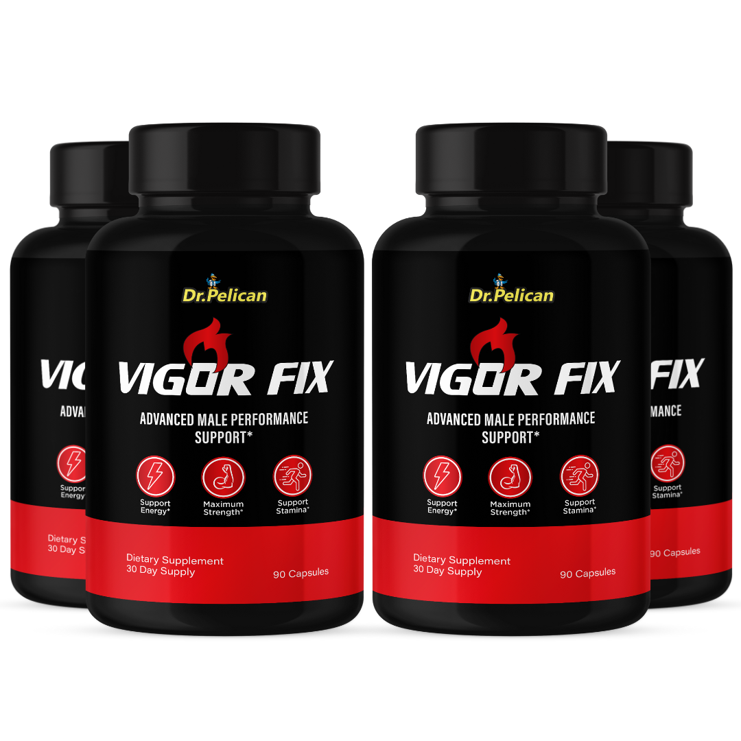 Vigor Fix- Bodybuilding & Men's Health Support- 4 Bottles- 360 Capsules