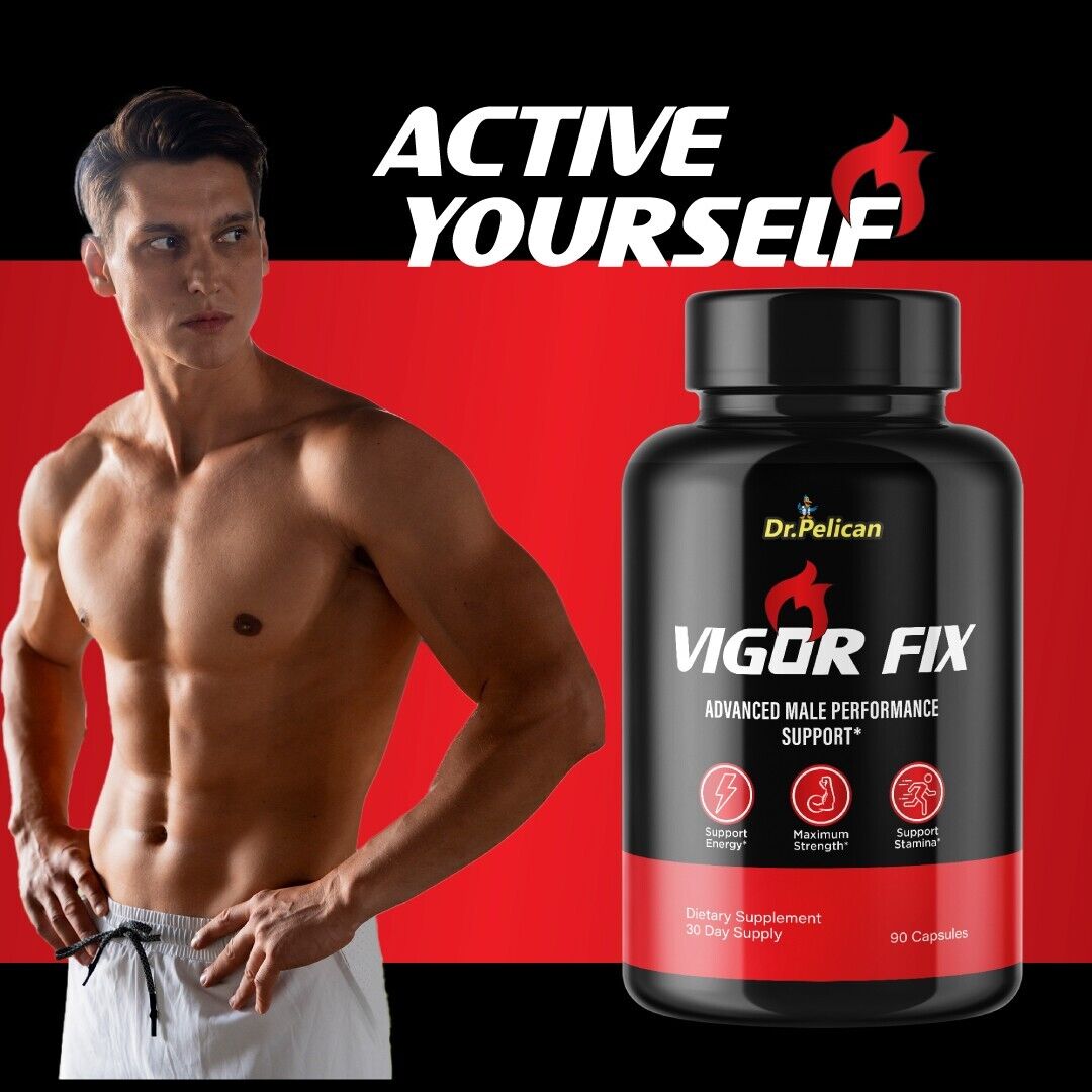Vigor Fix- Bodybuilding & Men's Health Support- 4 Bottles- 360 Capsules