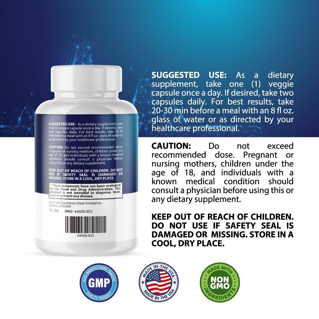 Hyperton Caps- Blood Support- 3 Bottles- 180 Capsules