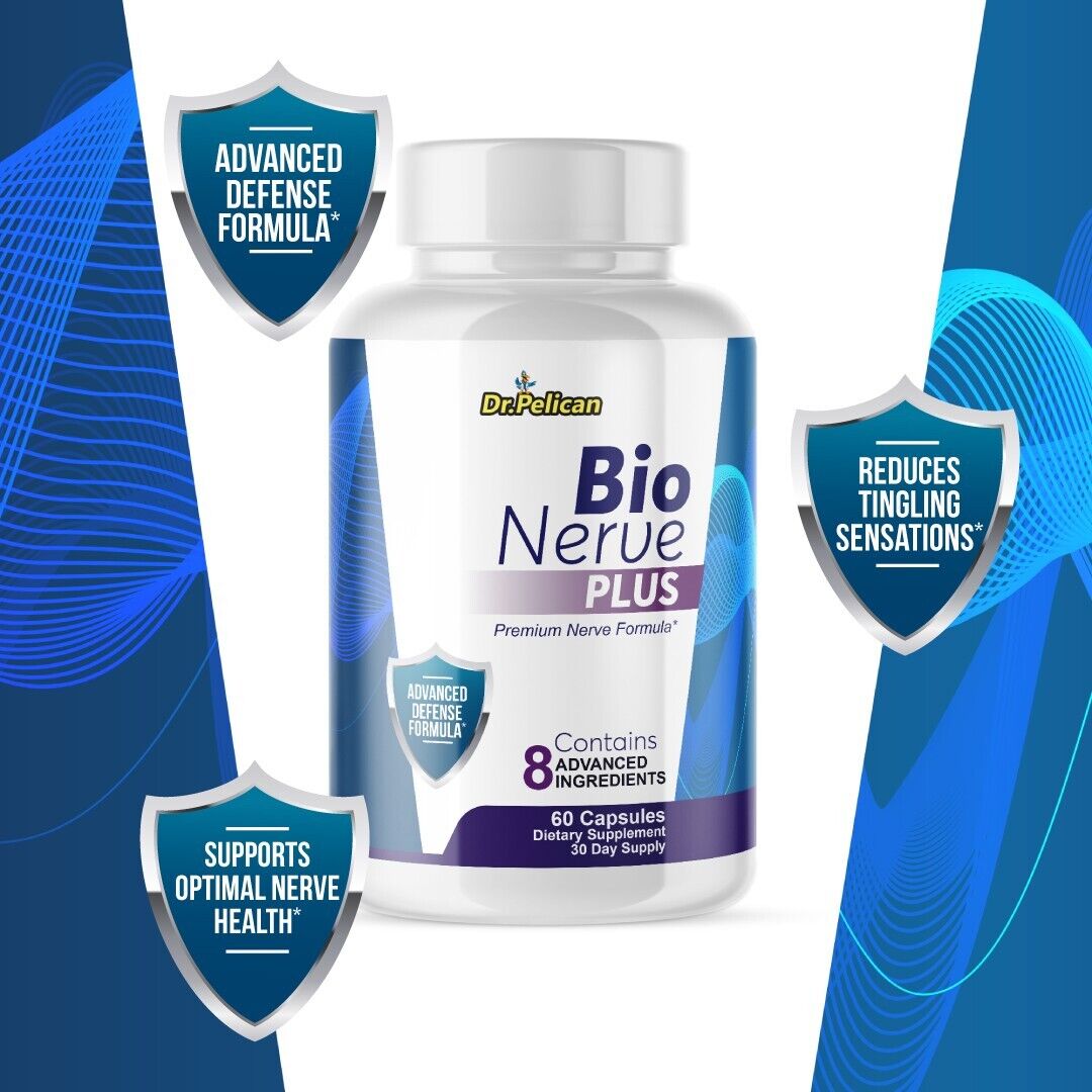 Bio Nerve Plus- Nerve & Brain Support- 60 Capsules