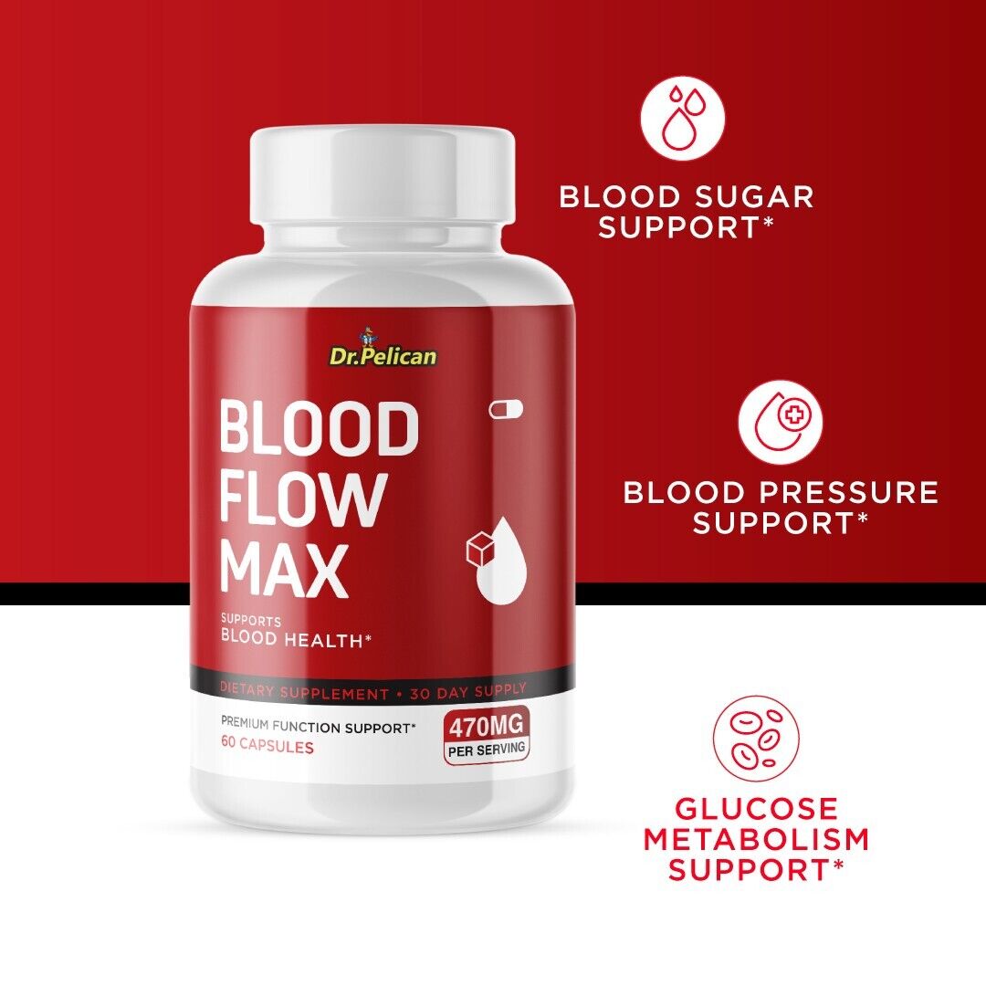 Blood Flow Max- Blood Support- 60 Capsules