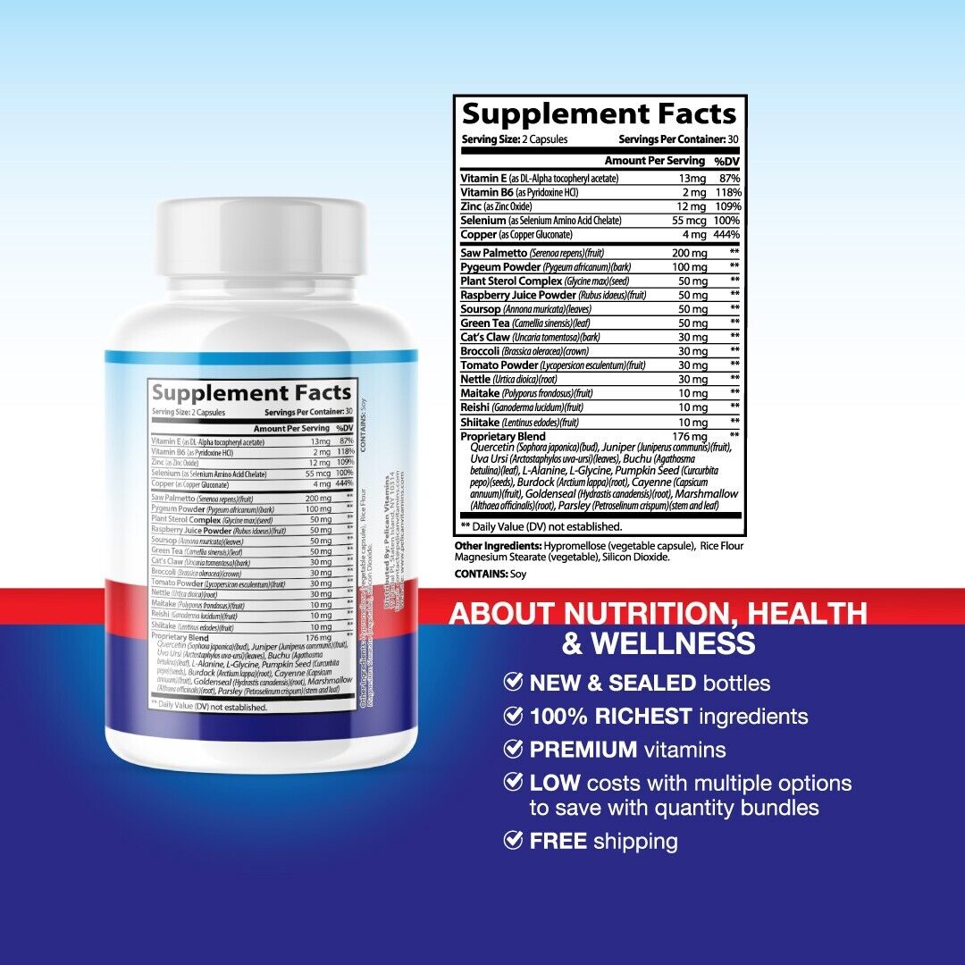 Prostate Plus +- Prostate Support- 10 Bottles- 600 Capsules