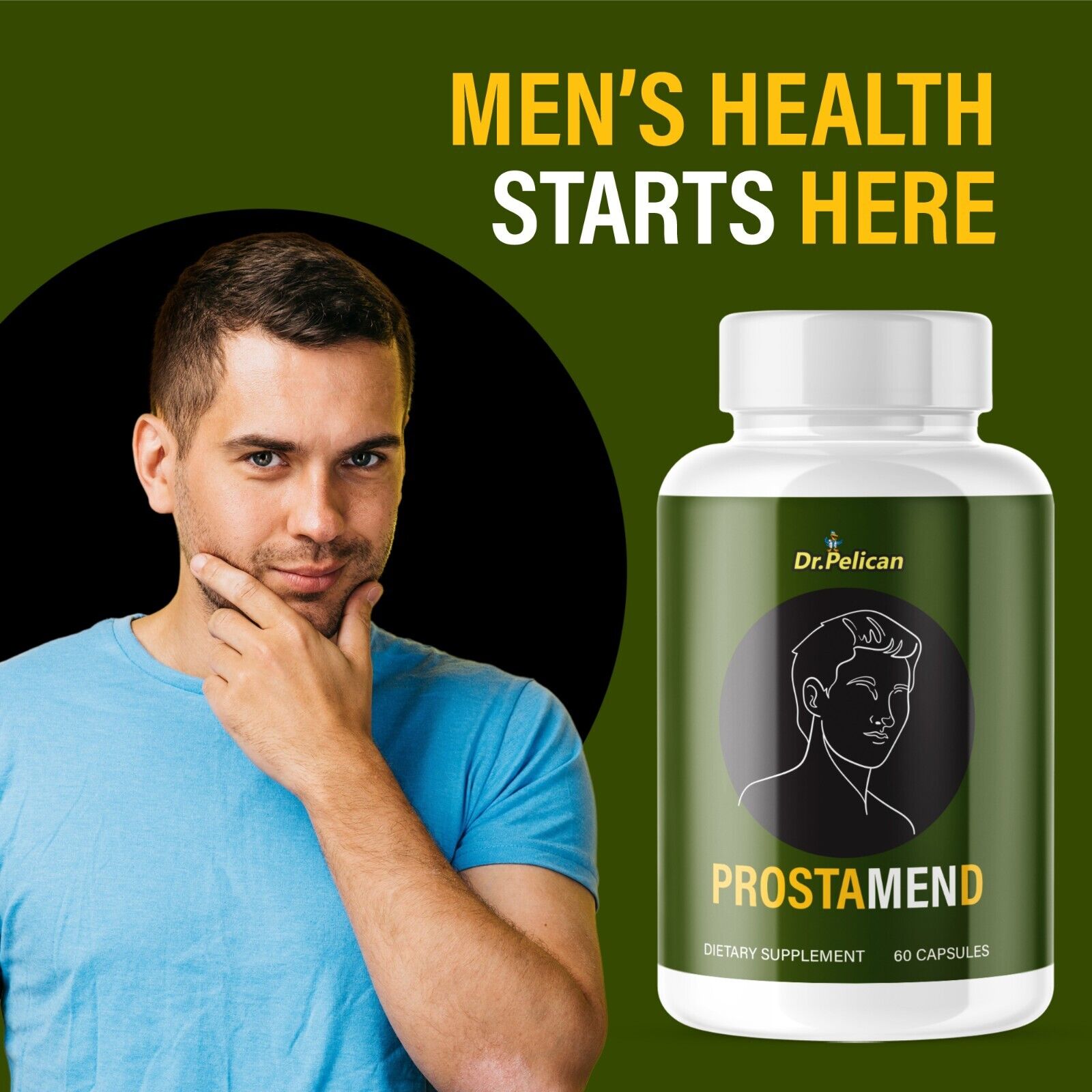 Prostamend- Prostate Support- 3 Bottles- 180 Capsules