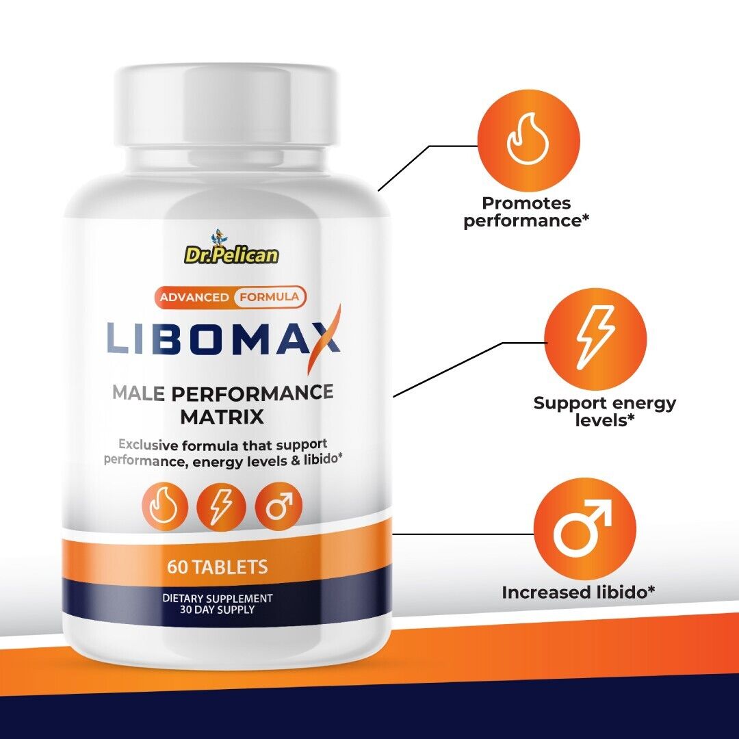 Libomax - Men's Health & Performance- 12 Bottles- 720 Tablets