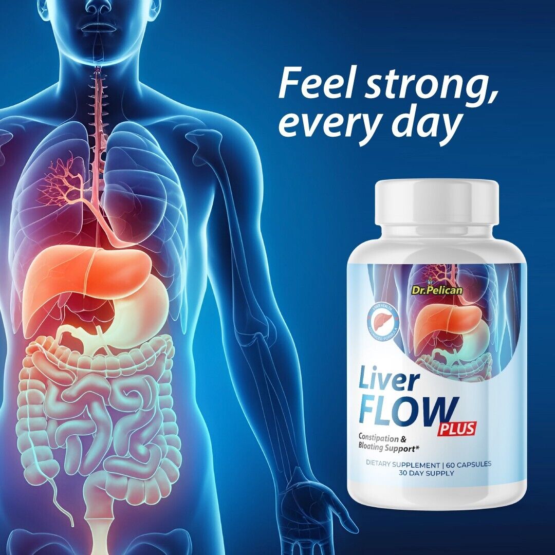 Liver Flow Plus- Liver Support- 4 Bottles- 240 Capsules
