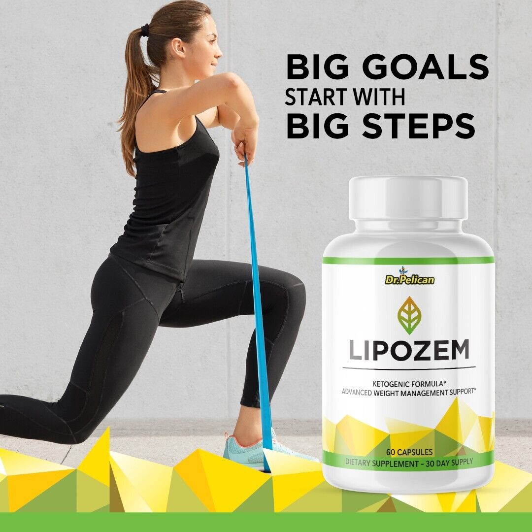Lipozem- Keto & Weight Support- 2 Bottles- 120 Capsules