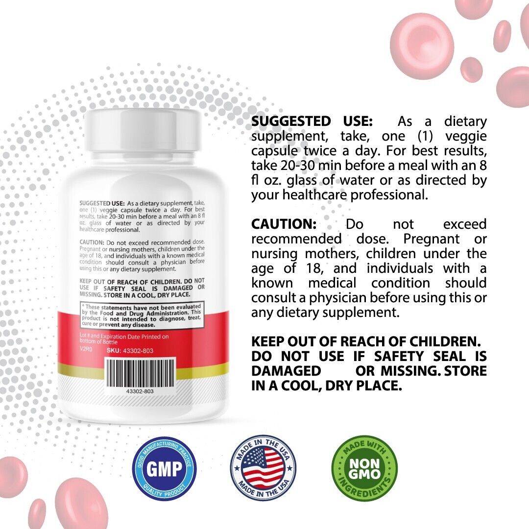 Glyco Renew- Blood Support- 2 Bottles- 120 Capsules