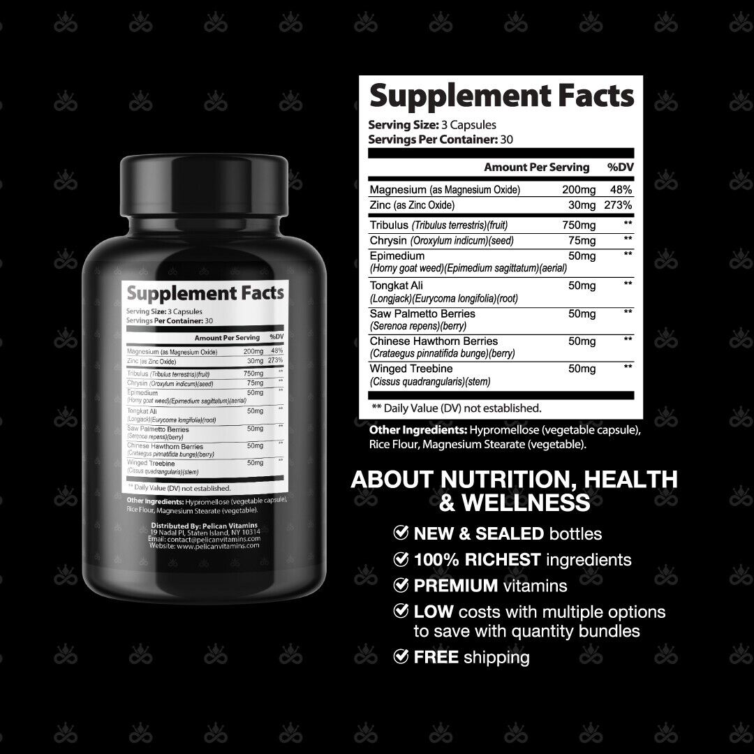 Emperor's Vigor Tonic-Bodybuilding & Men's Health Support-4 Bottles-360 Capsules