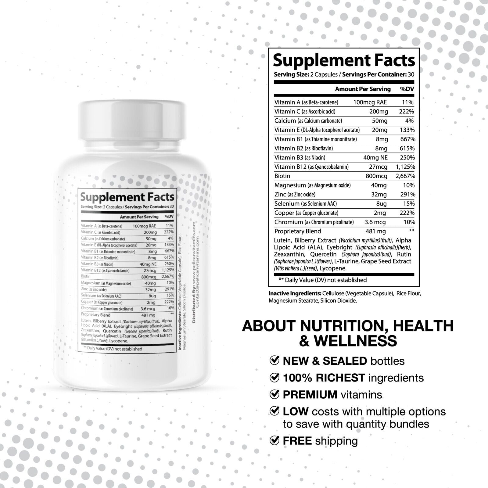 Ocu Renew- Eye Support- 4 Bottles- 240 Capsules