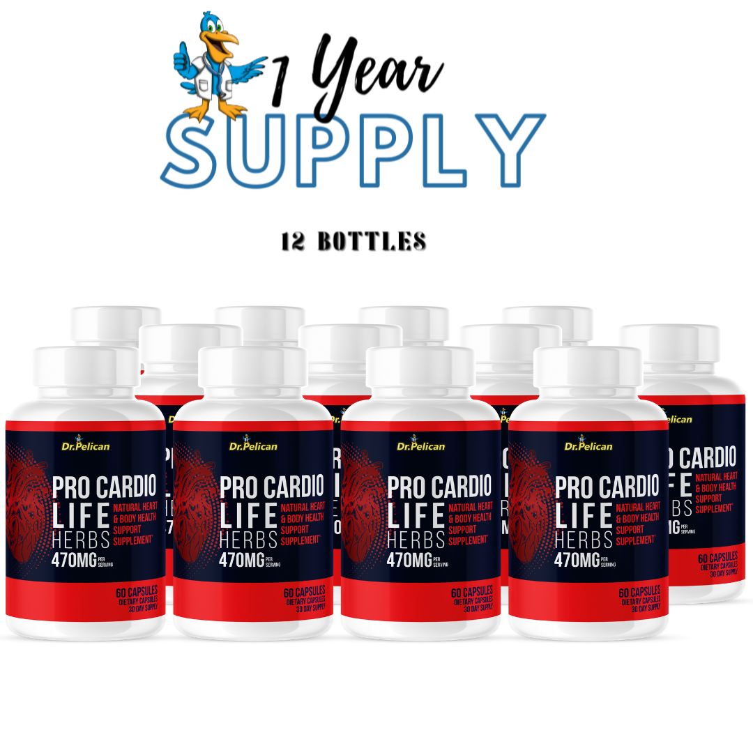 Pro Cardio Life-Blood Support- 12 Bottles- 720 Capsules