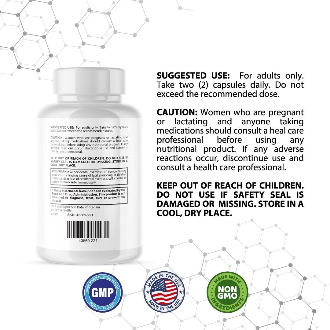 BioGrow- Hair Growth Support- 5 Bottles- 300 Capsules