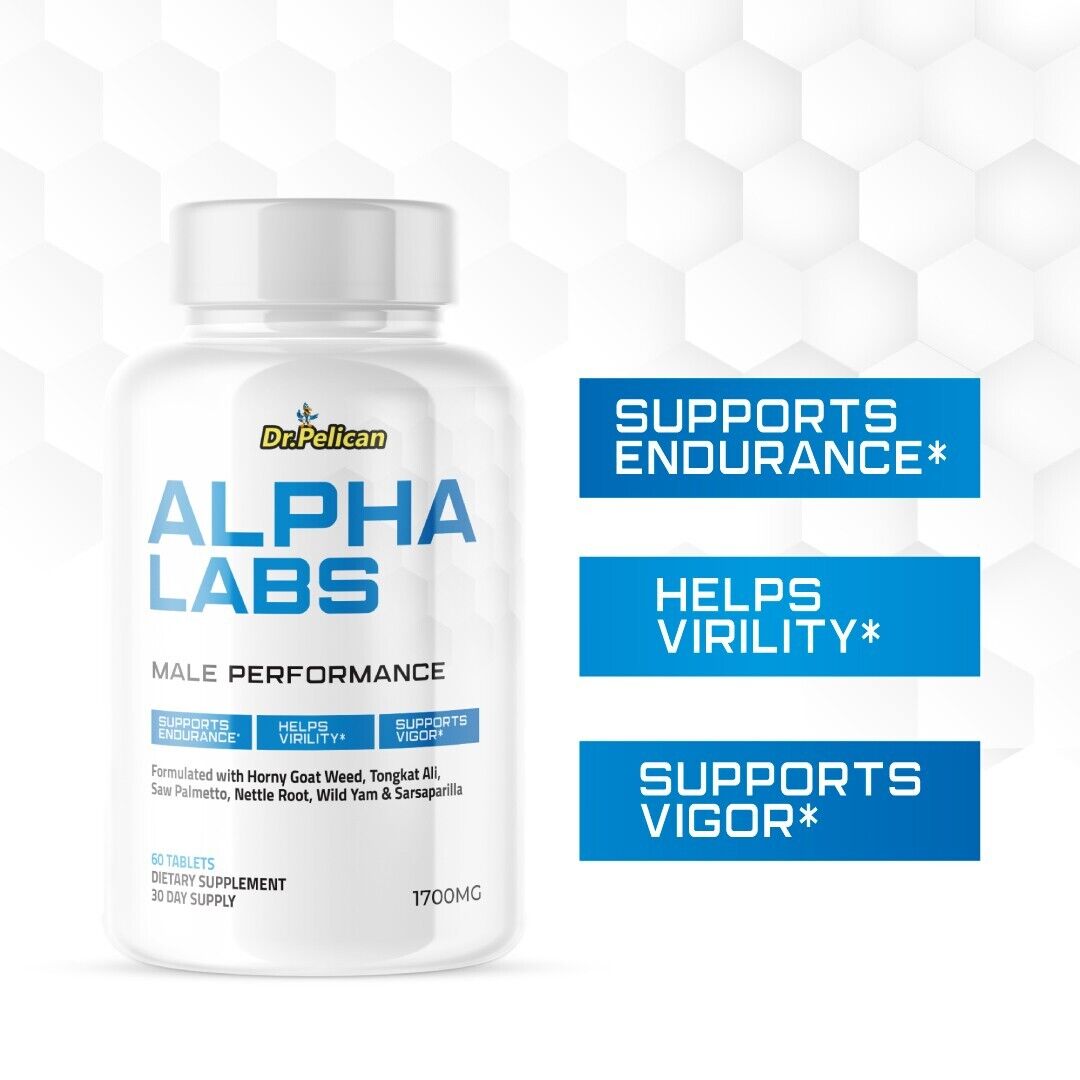 Alpha Labs-Men's Health & Performance- 4 Bottles- 240 Tablets