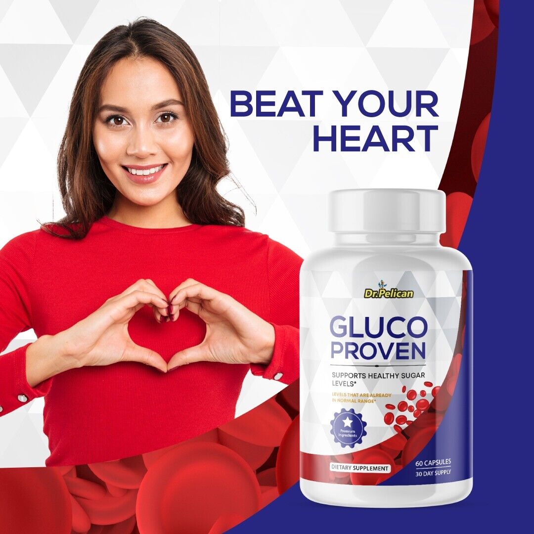 Gluco Proven- Blood Support- 2 Bottles- 120 Capsules