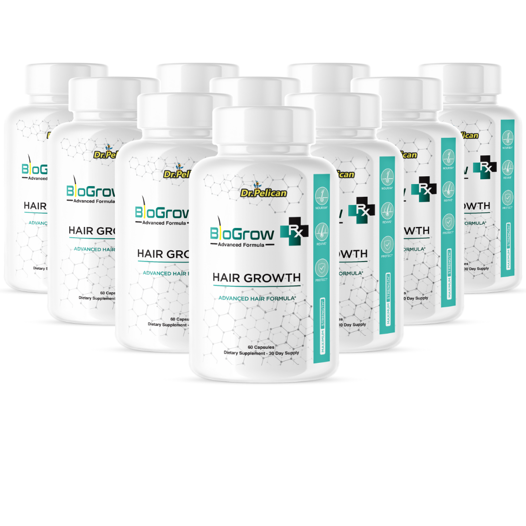 BioGrow- Hair Growth Support- 10 Bottles- 600 Capsules
