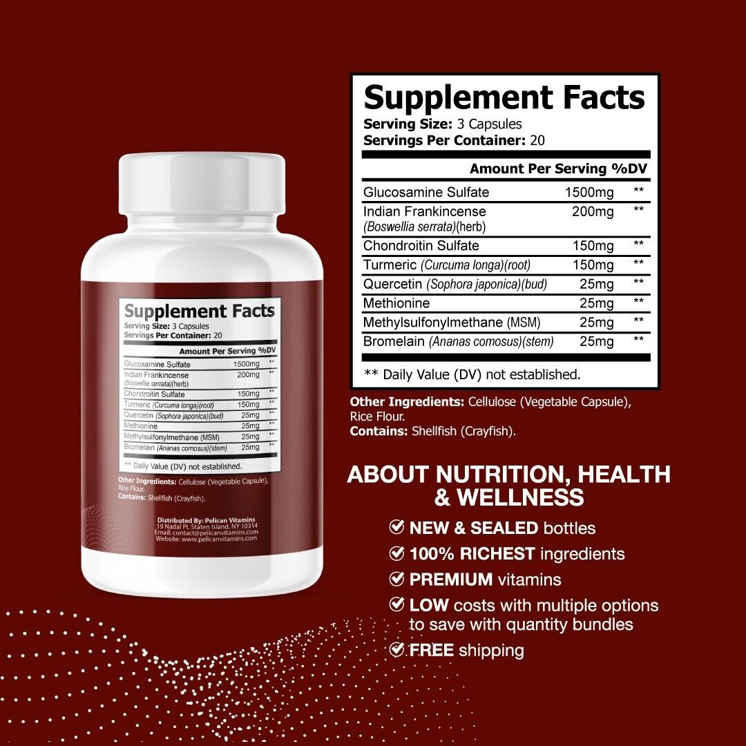 Flexorol- Joint & Cartilage Health Support- 4 Bottles- 240 Capsules
