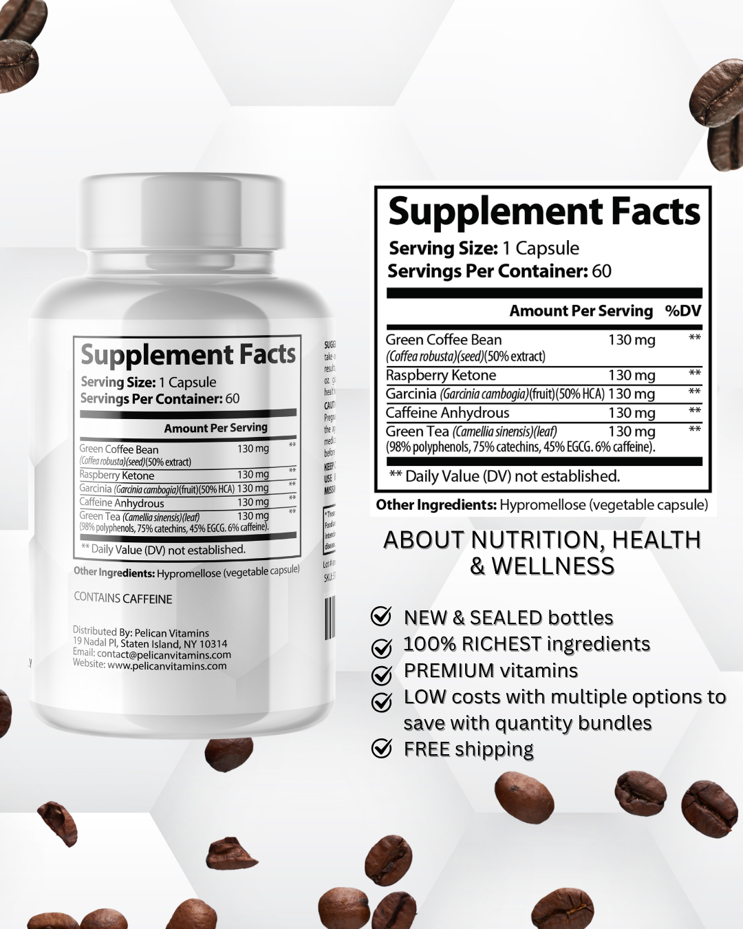 Coffee Ignite- Keto & Weight Support- 2 Bottles- 120 Capsules