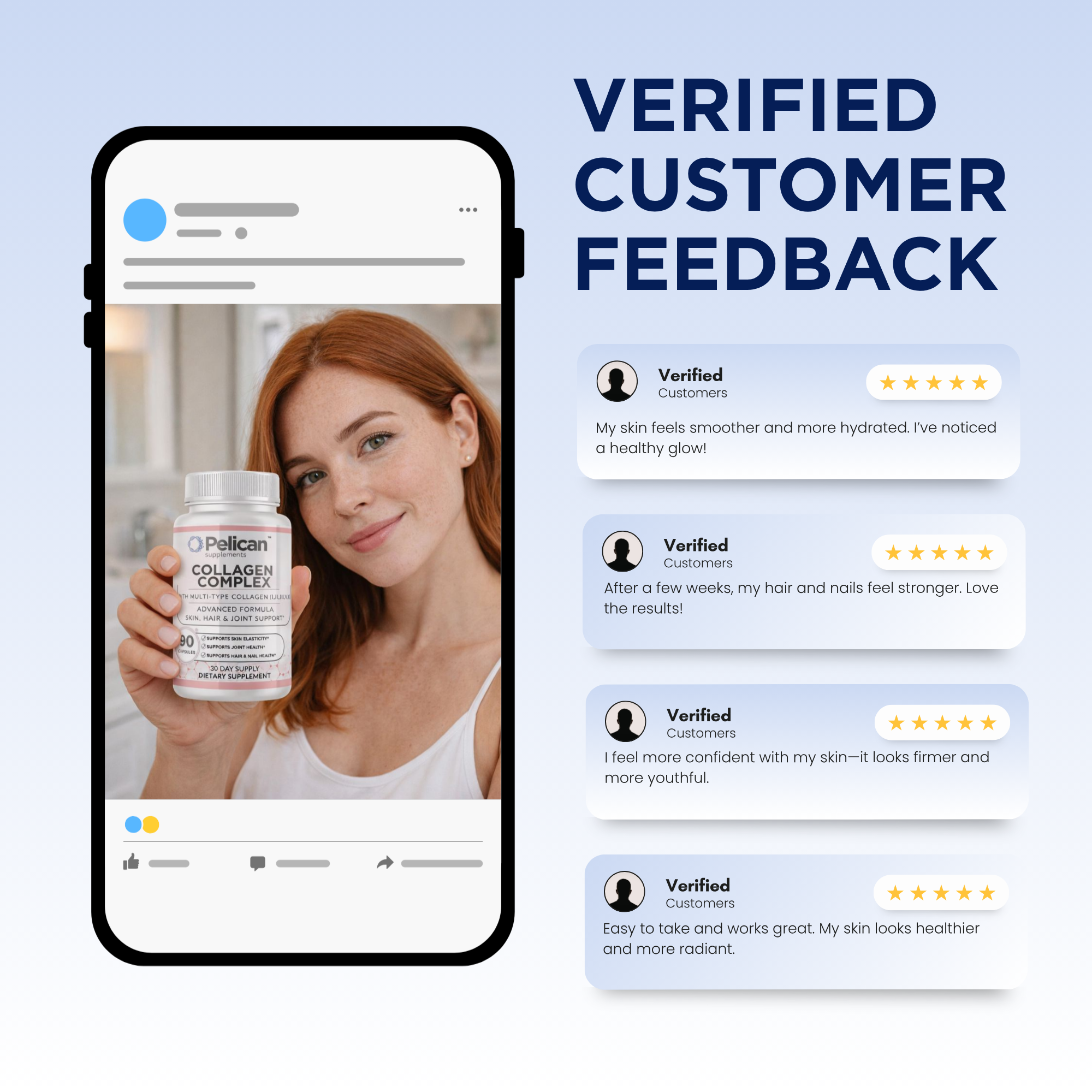 Pelican Collagen Complex – Advanced Skin, Hair & Joint Support – 90 Capsules