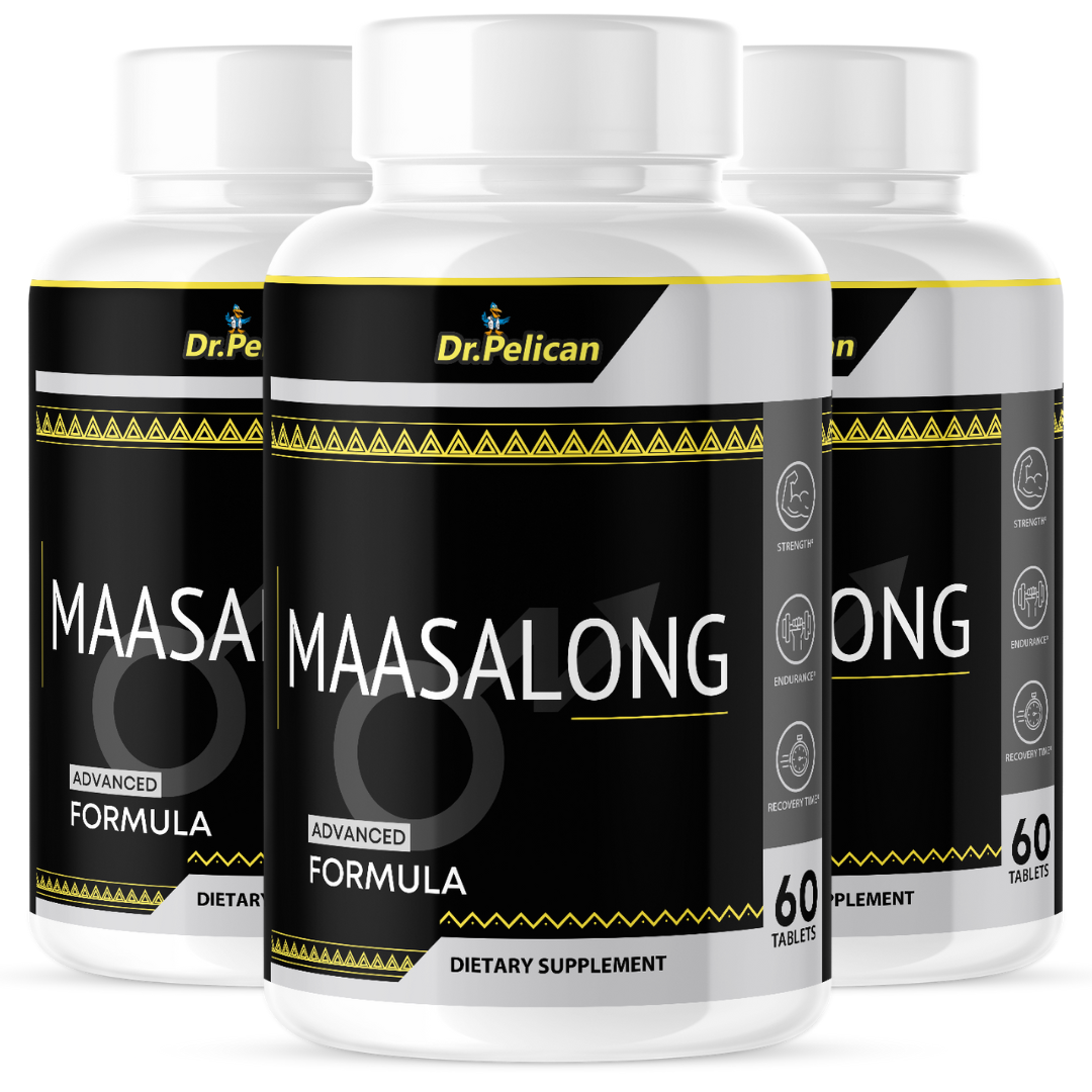 Maasalong- Male Virility/Stamina/Endurance/Strength- 3 Bottles- 180 Tablets