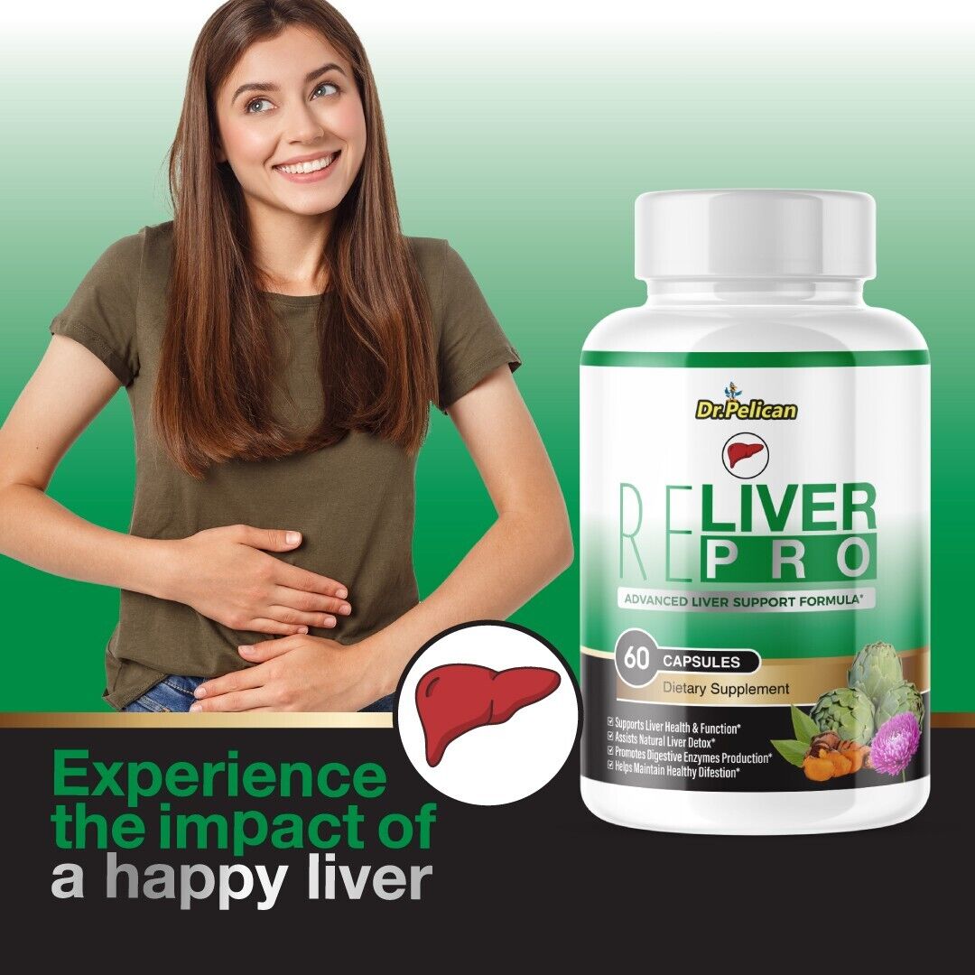 ReLiver Pro- Healthy Digestion/ Liver Detox & Function- 60 Capsules ...