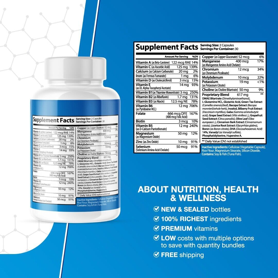 Remind Solution- Sharp Mind/Clear Thinking/Laser Focus- 60 Capsules
