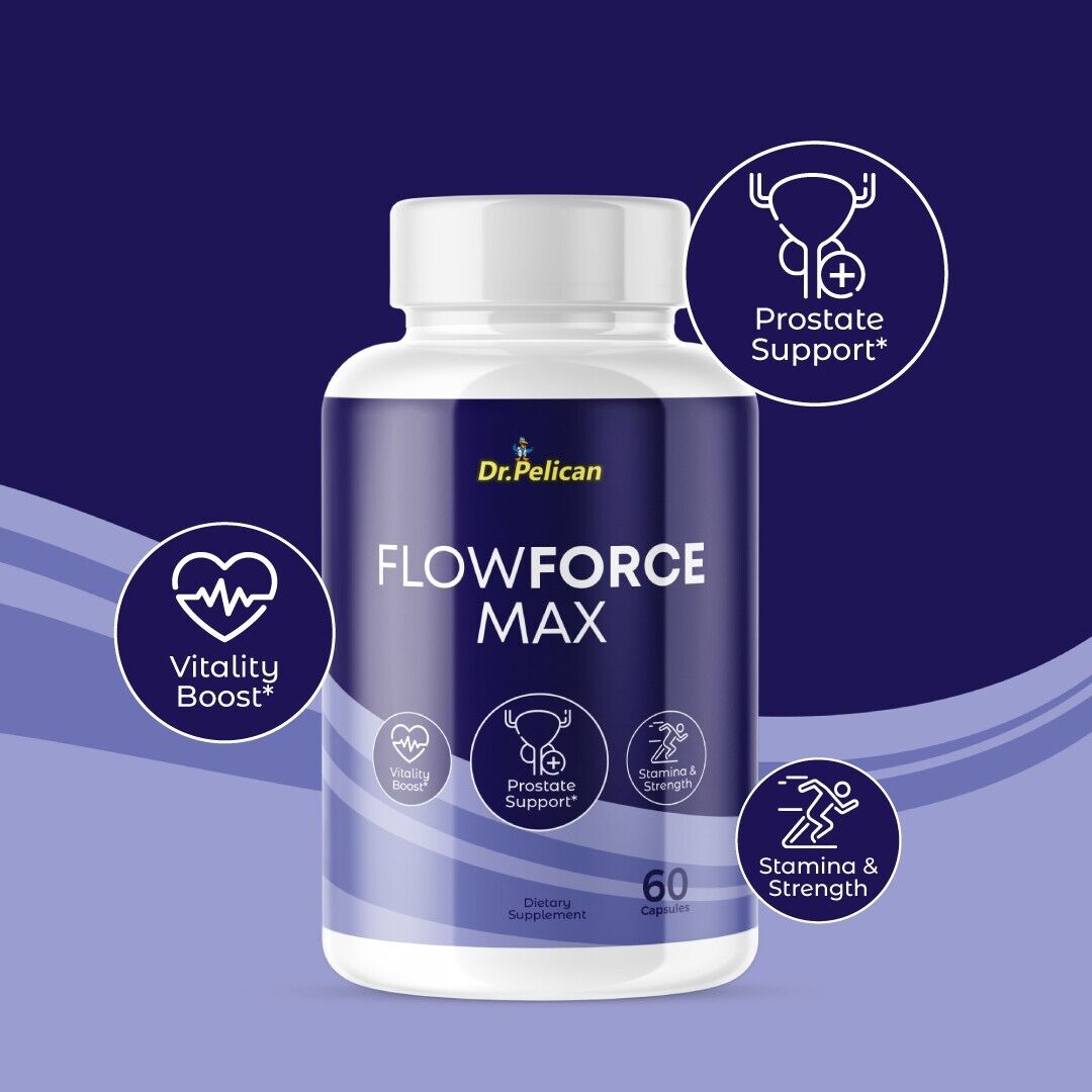 Flowforce Max- Prostate Support/Stamina/Strength- 2 Bottles- 120 Capsules