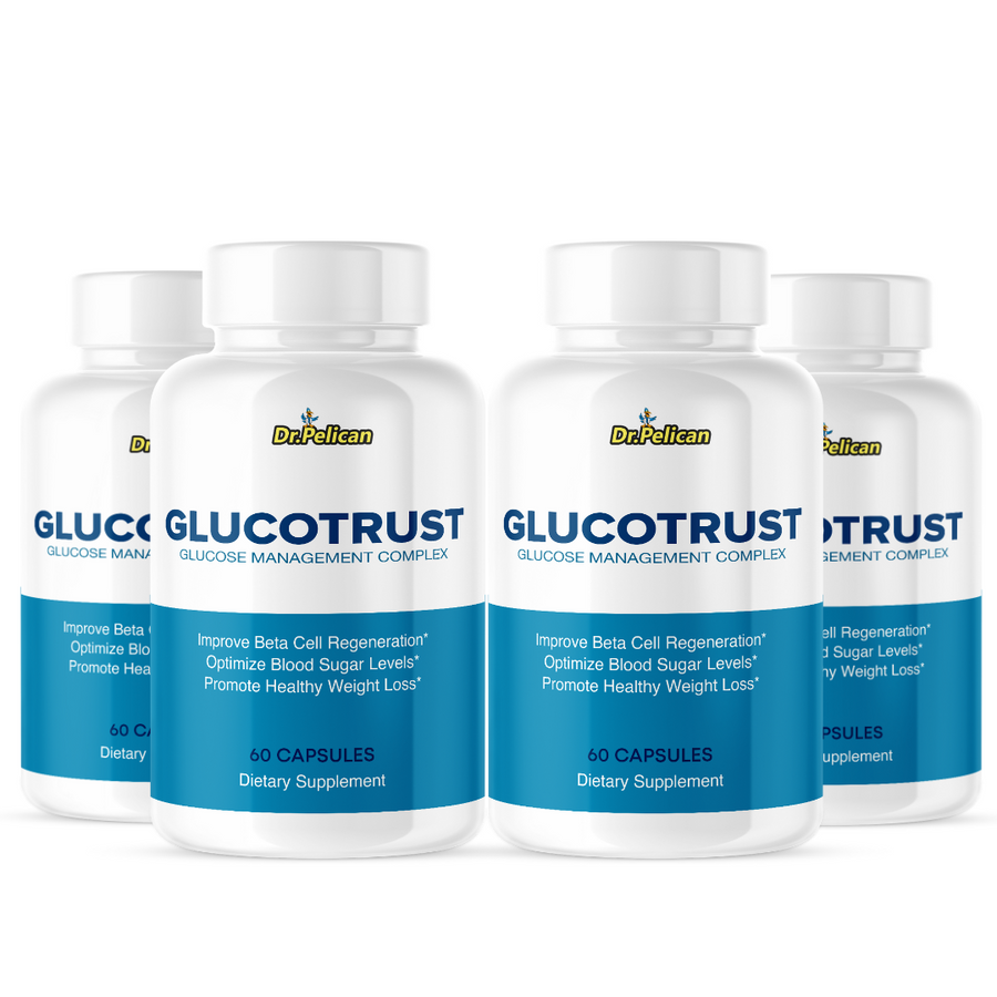 Glucotrust Blood Sugar Support Supplement high quality - 4 Bottles 240 Capsules