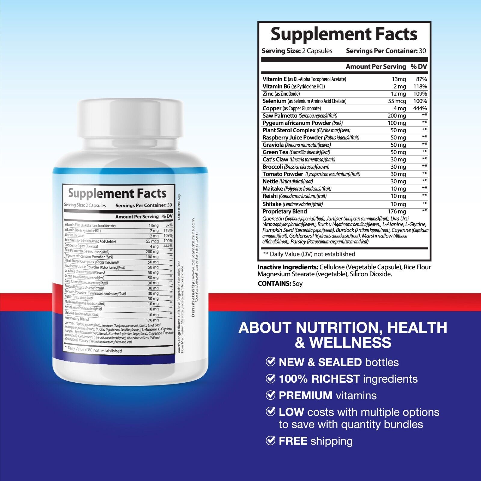 Prostate Pro- Urinary Tract Health/ Prostate Support- 12 Bottles-720 Capsules