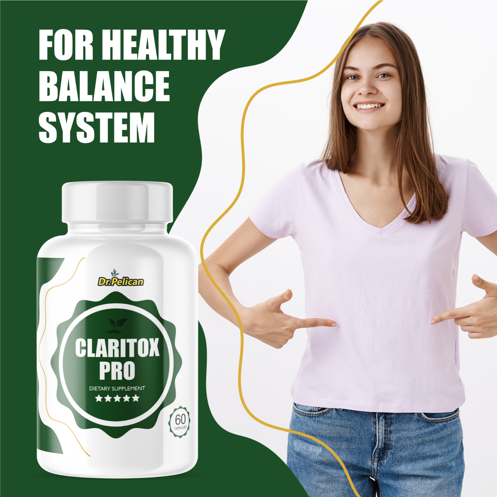 Claritox Pro-Reduce Bloating/Weight Loss/Bowel Movement-5 Bottles-300 Capsules