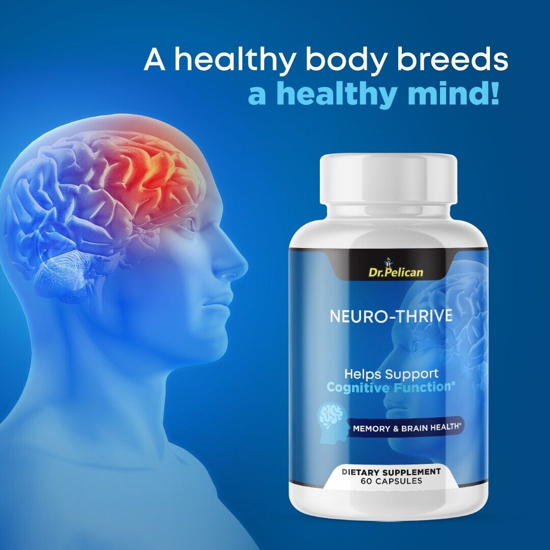 Neuro-Thrive- Brain Support- 3 Bottles- 180 Capsules – Pelican Vitamins