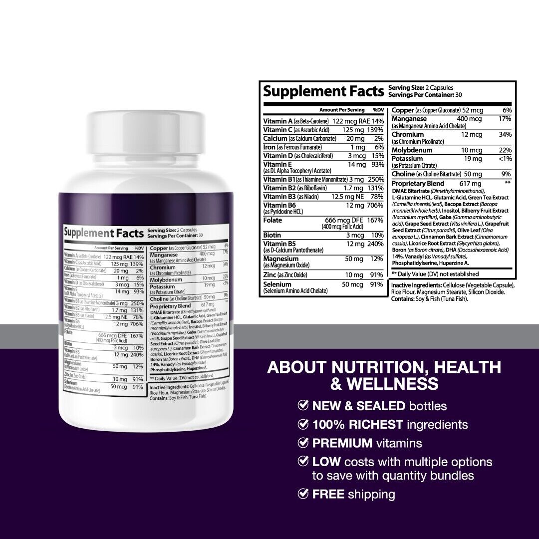 Neurofy-Memory/ Focus/ Mental Clarity- 60 Capsules