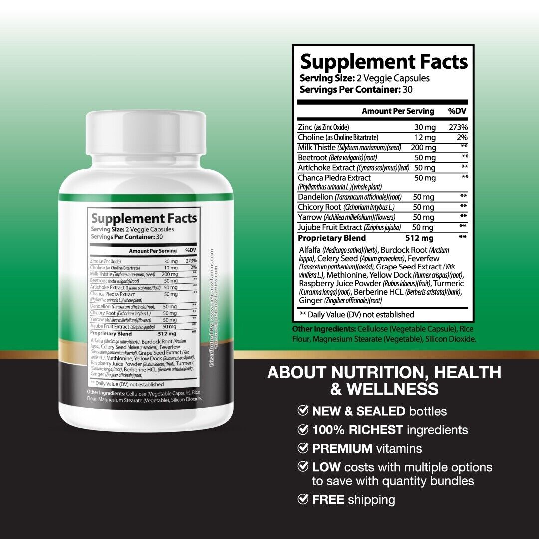 ReLiver Pro- Healthy Digestion/ Liver Detox & Function- 10 Bottles- 600 Capsules