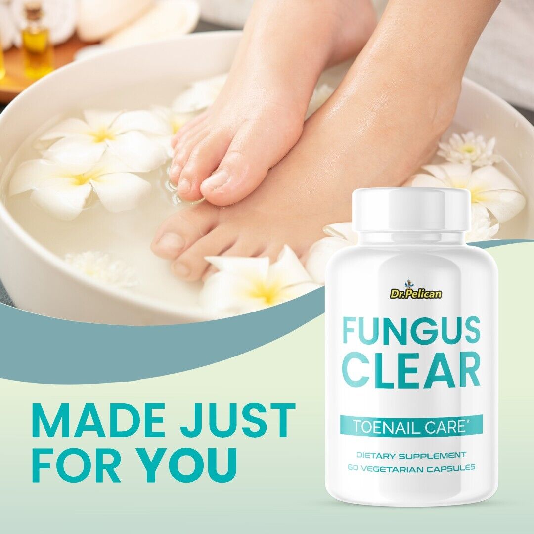Fungus Clear- Skin & Nail Support- 3 Bottles- 180 Capsules