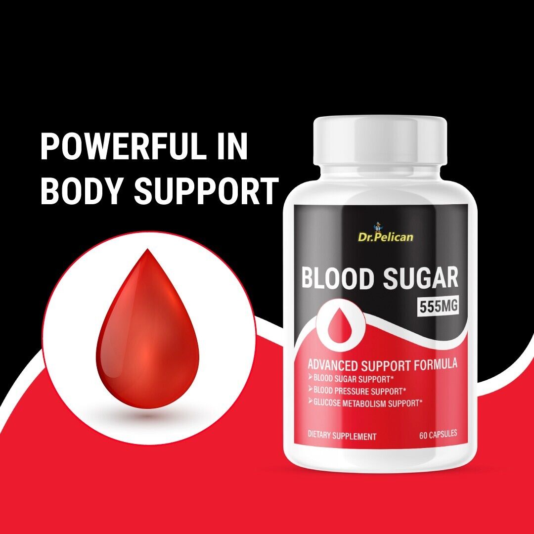 Blood Sugar Advanced Support- Glucose/Metabolism/Pressure-2 Bottles-120 Capsules