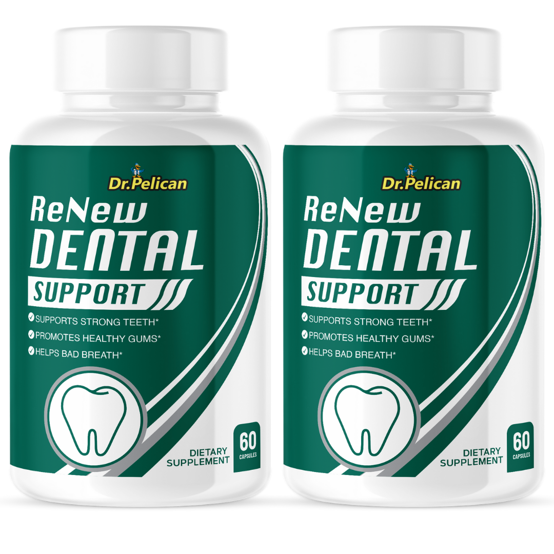ReNew Dental Support- Gum & Tooth Health/ Fresh Breath- 2 Bottles- 120 Capsules