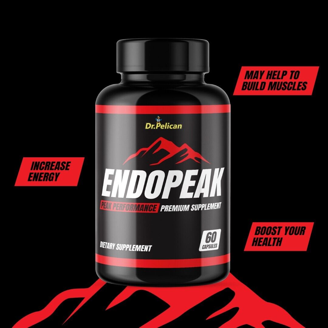 Endopeak- Increase Energy/Health Boost/Muscle Builder- 12 Bottles- 720 Capsules