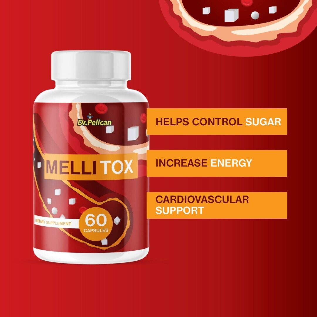 Mellitox- Blood Sugar/Energy/Cardiovascular Support- 60 Capsules