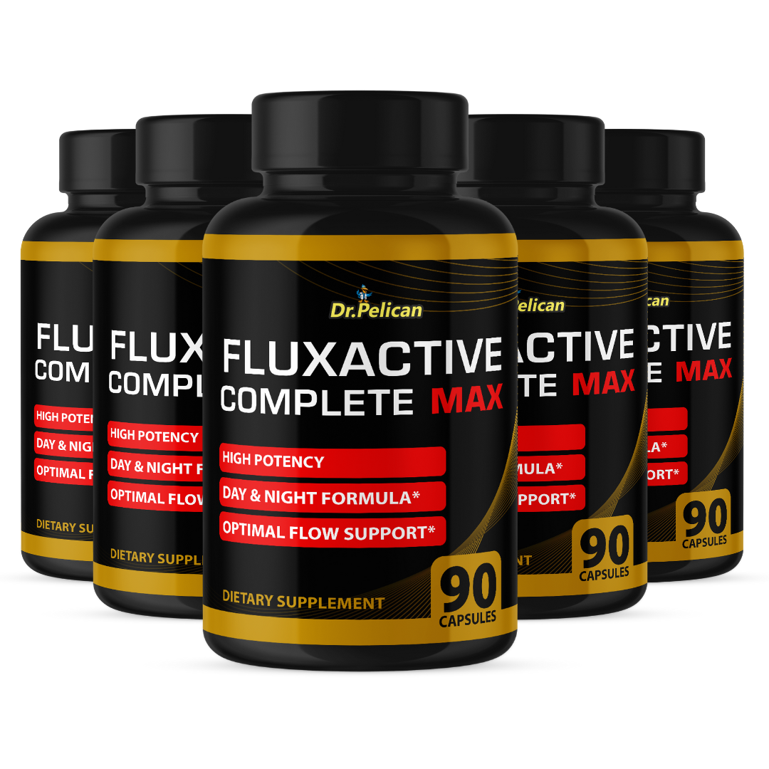 Fluxactive Complete MAX- Male Virility/ Energy/ Workout-5 Bottles- 450 Capsules