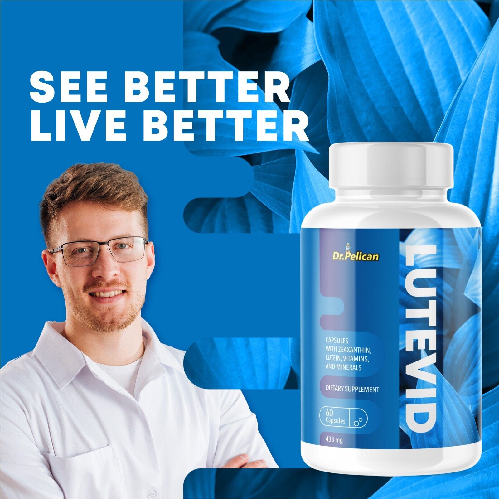 Lutevid- Eye Support- 10 Bottles- 600 Capsules