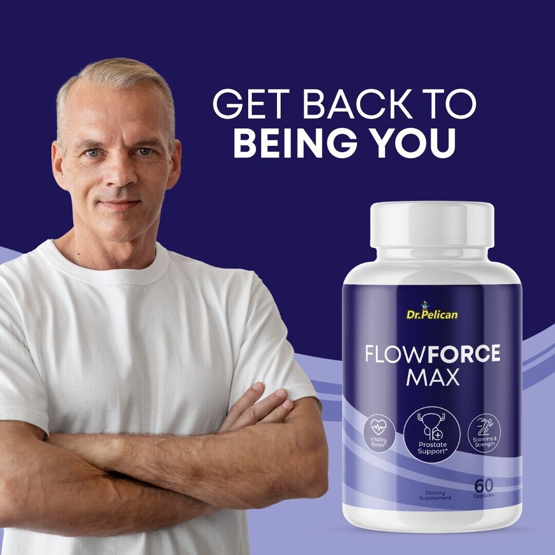 Flowforce Max- Prostate Support/Stamina/Strength- 3 Bottles- 180 Capsules