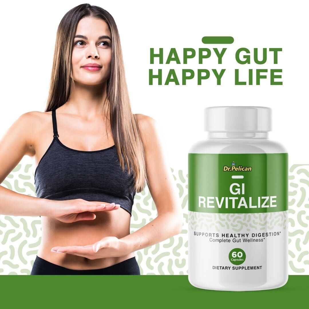 GI Revitalize -Digestive Support- 10 Bottles- 600 Capsules