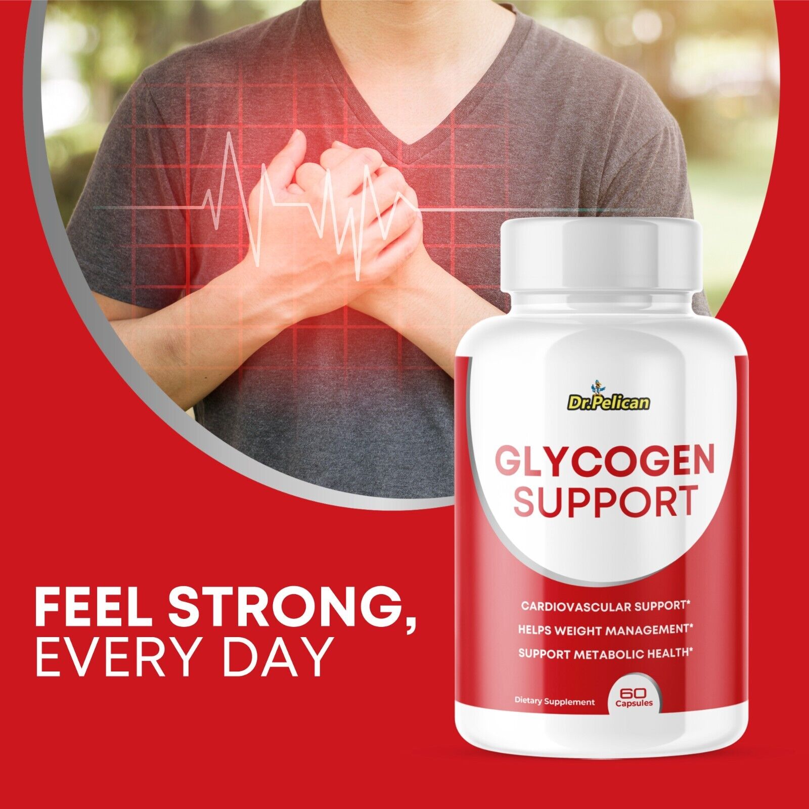 Glycogen Support- Blood Support- 12 Bottles- 720 Capsules