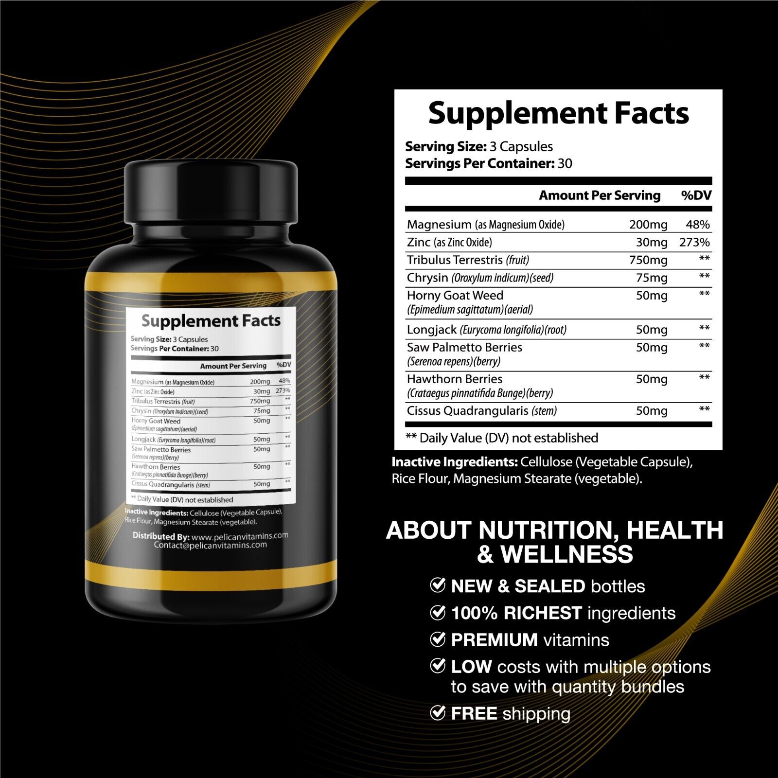 Fluxactive Complete MAX- Male Virility/ Energy/ Workout-5 Bottles- 450 Capsules