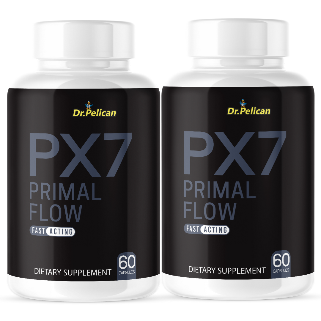 PX7 Primal Flow Advanced Prostate Support- Circulation- 2 Bottles- 120 Capsules