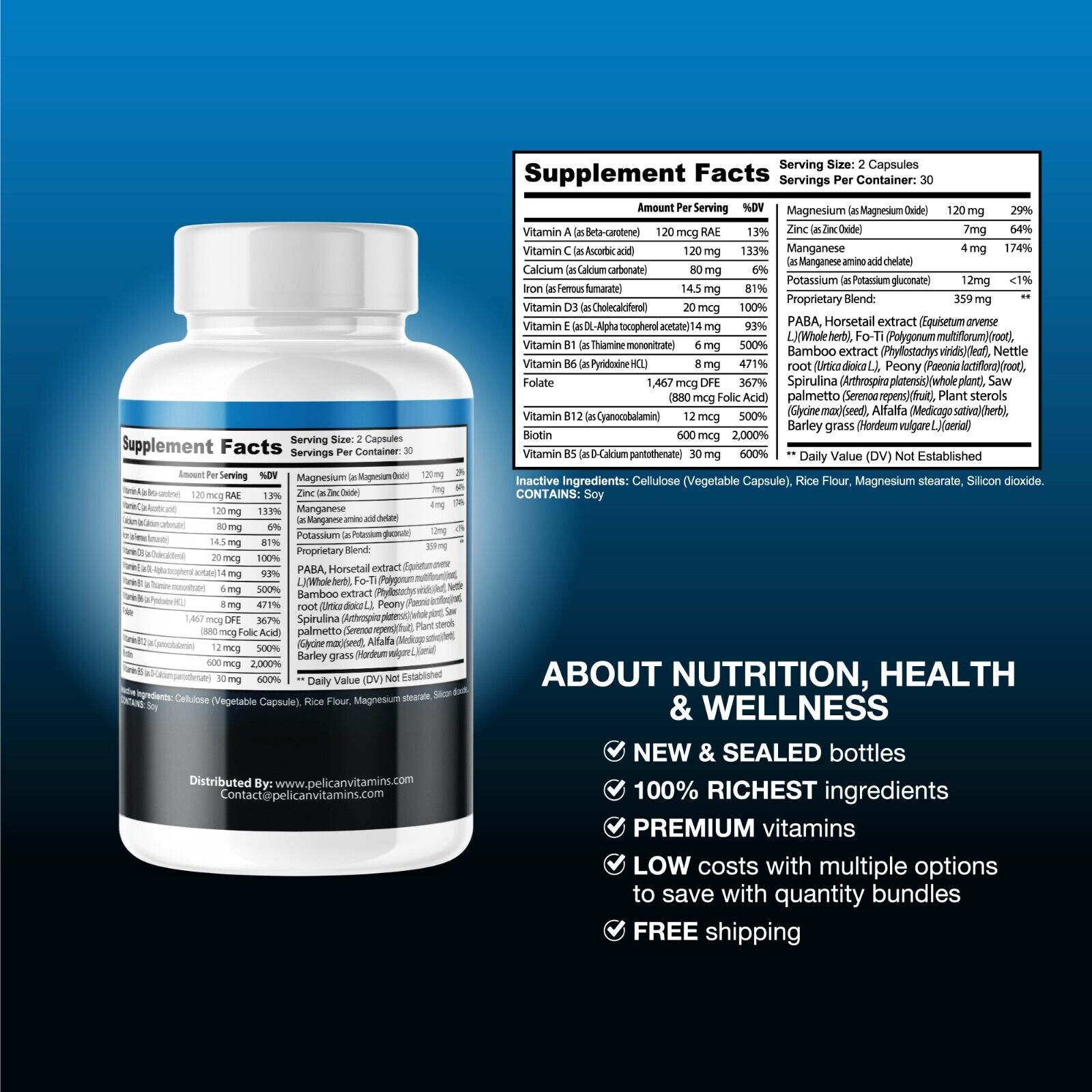 Minoxiden Max- Hair Regeneration/Growth Treatment- 4 Bottles- 240 Capsules
