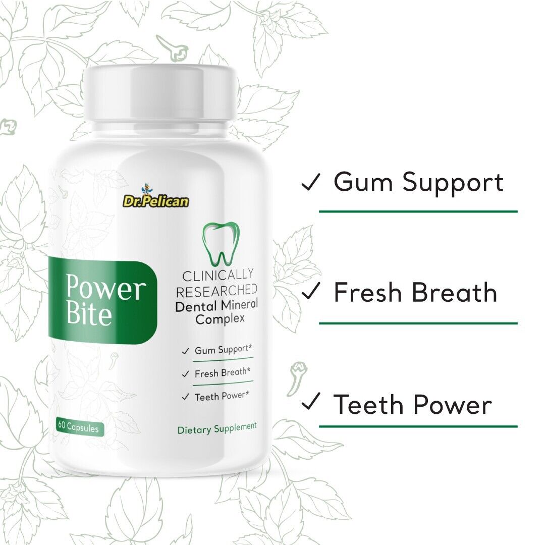 Power Bite-Teeth Power/ Gum Support- 10 Bottles -600 Capsules