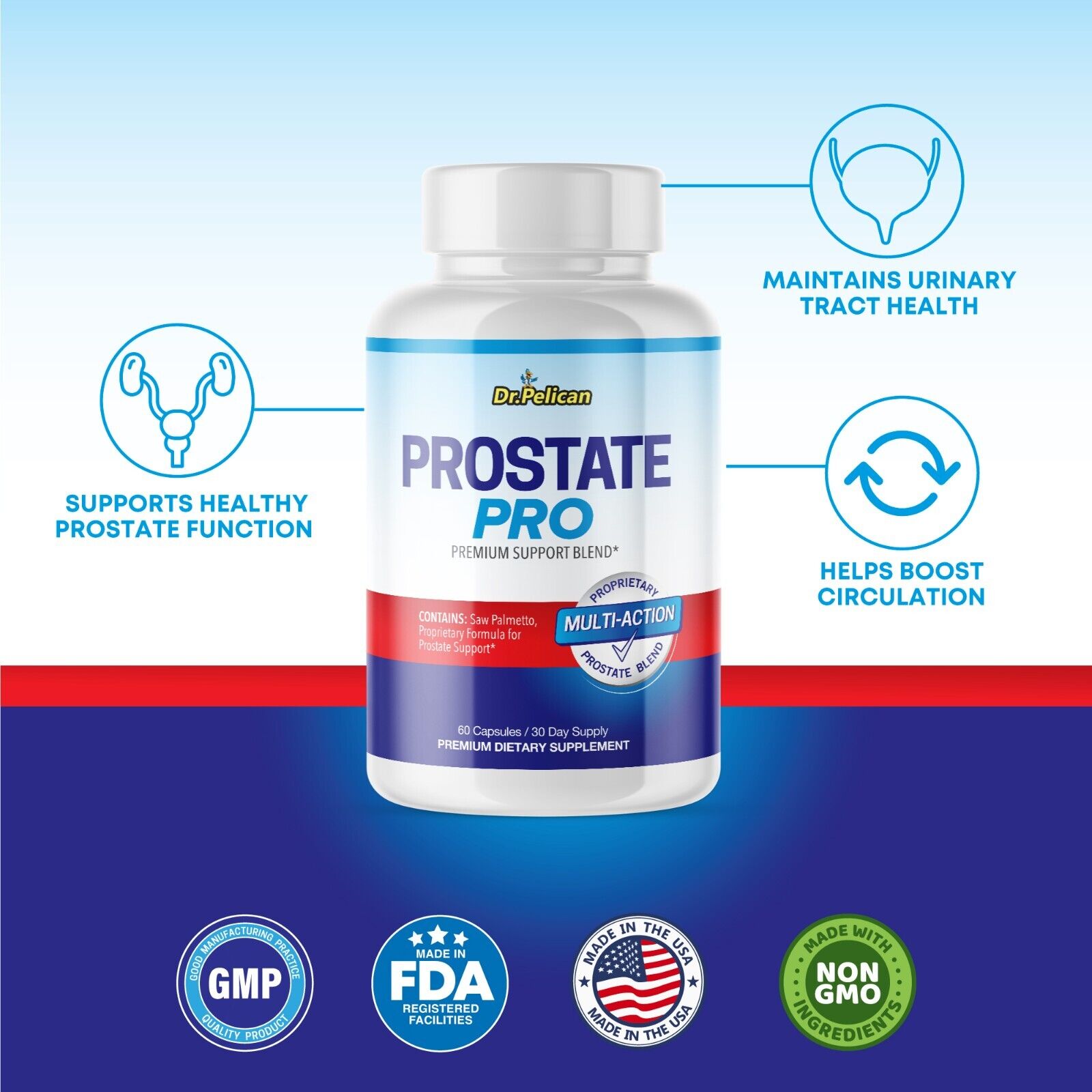 Prostate Pro- Urinary Tract Health/ Prostate Support- 12 Bottles-720 Capsules