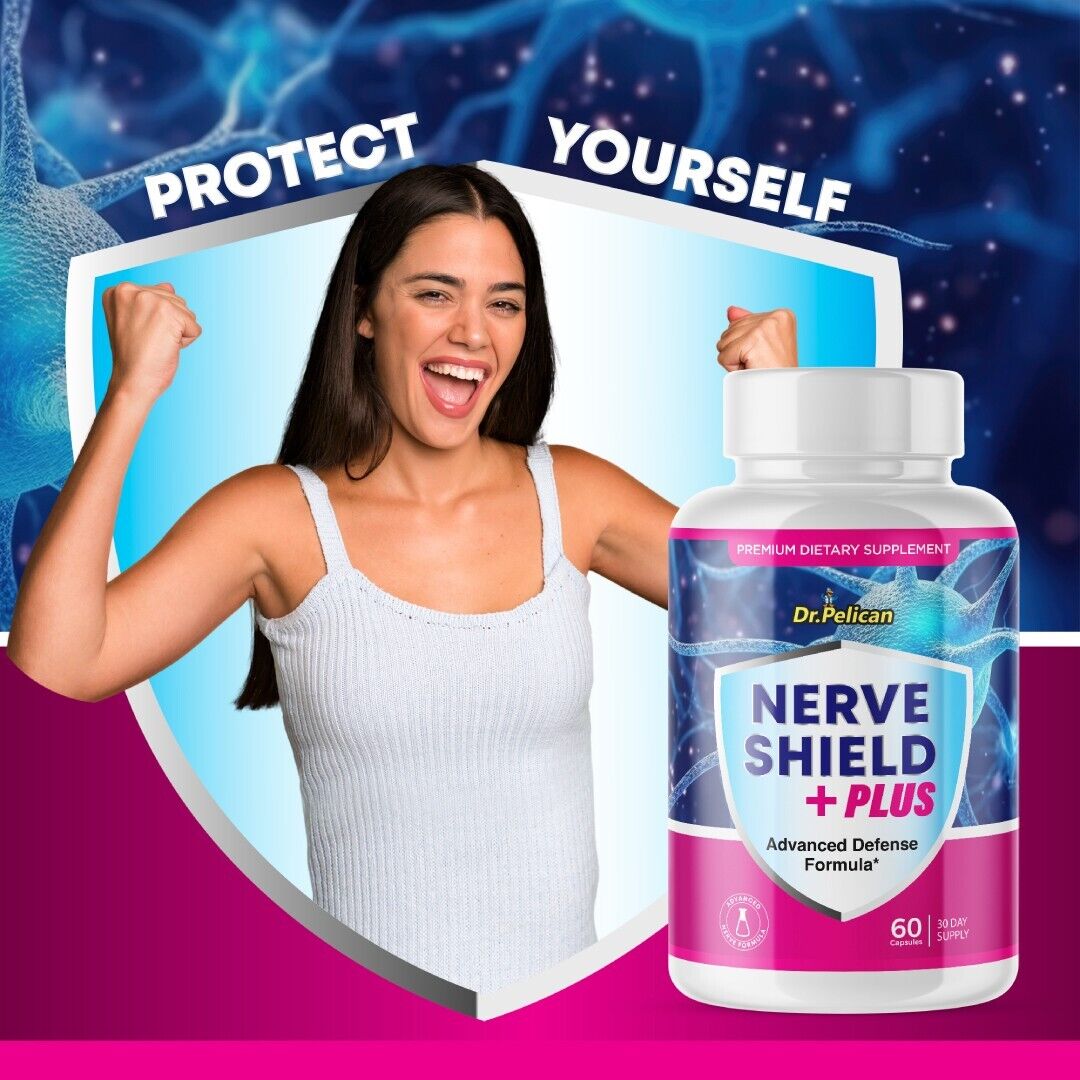 Nerve Shield + PLUS- Focus/Nerves & Immune Health- 3 Bottles- 180 Capsules