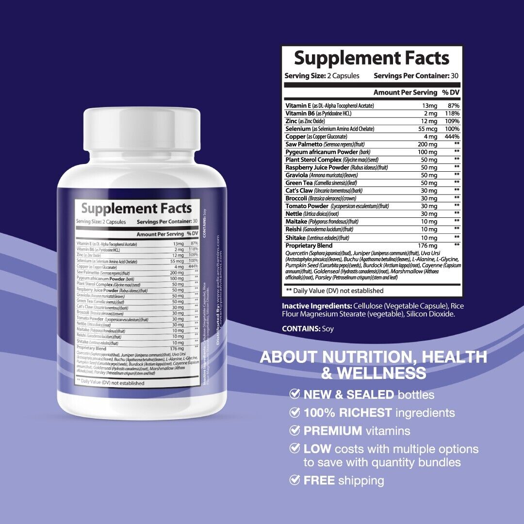 Flowforce Max- Prostate Support/Stamina/Strength- 12 Bottles- 720 Capsules