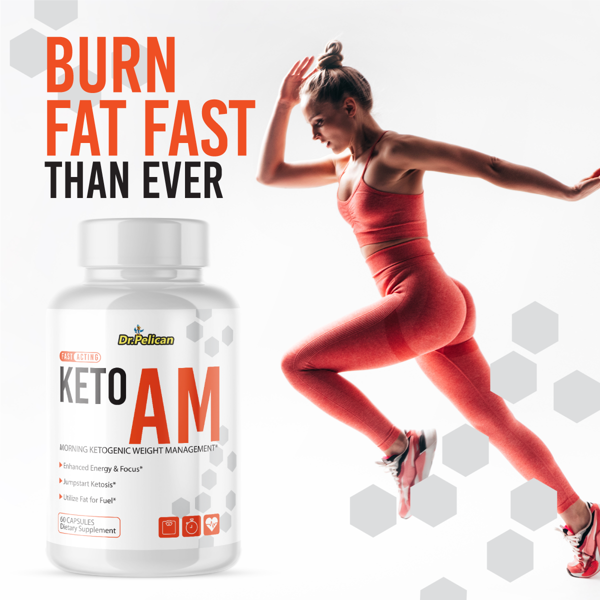 Keto Burn AM -Keto & Weight Support- 60 Capsules