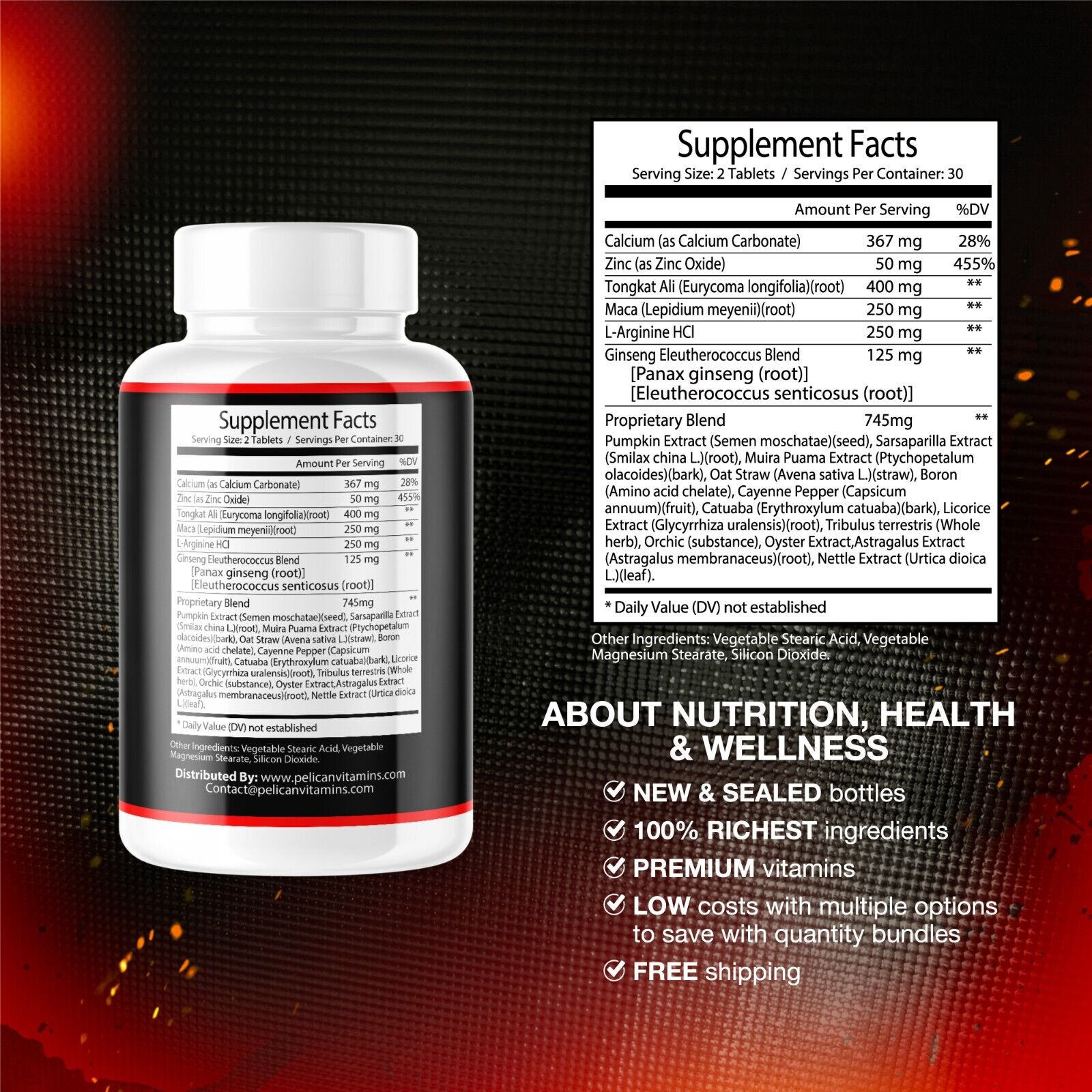 5G Male Advanced Formula- Bodybuilding Support- 60 Tablets